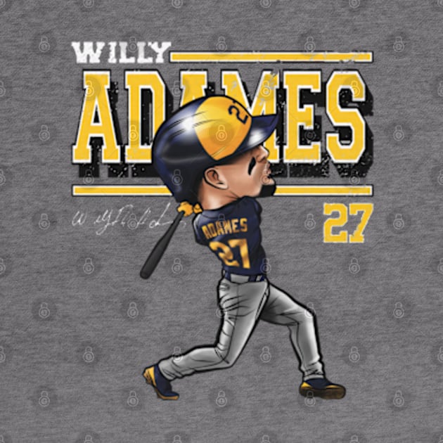 Willy Adames Milwaukee Cartoon by Jesse Gorrell